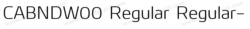 CABNDW00 Regular Regular字体转换